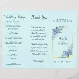 Programa de Boda de Hidrángulos Azules
