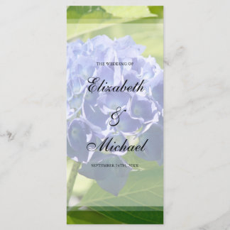 Programa de Boda de Hidrángulos Azules