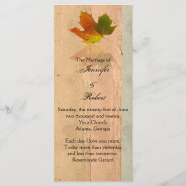 Programa de Boda de Hojas de Maíz en Papel