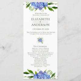 Programa de Boda de Hortensias Azules