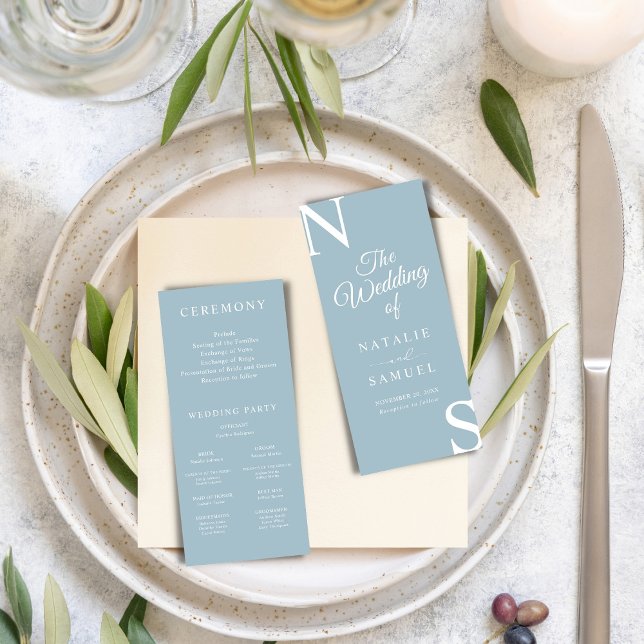 Programa de Boda de Iniciales de Negrita Minimalis (Subido por el creador)