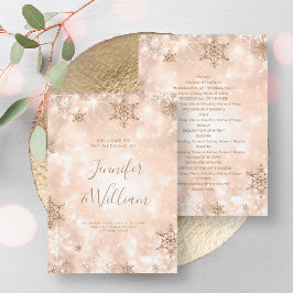 Programa de Boda de Invierno de Rosa de Esparkle F
