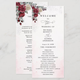Programa de Boda de Invierno de Rosas Heladas