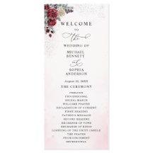 Programa de Boda de Invierno de Rosas Heladas