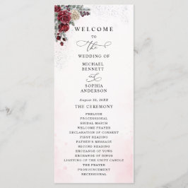 Programa de Boda de Invierno de Rosas Heladas