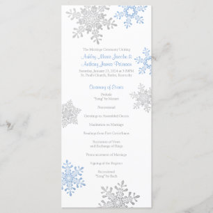 Programa de Boda de Invierno Lapis Blue Silver Sno