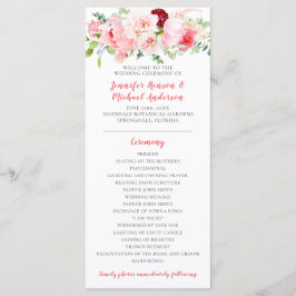 Programa de Boda de Jardín de Acuarela Silvestre F