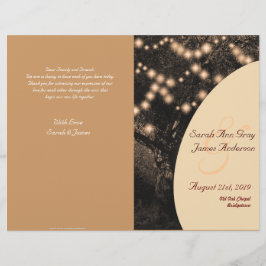 Programa de boda de la celebración de un árbol de 