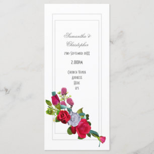 programa de boda de la iglesia de la flor Rosa
