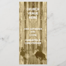 Programa de boda de la iglesia temática del vaquer