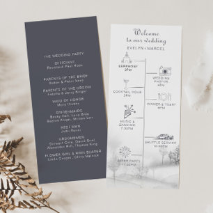 Programa de Boda de la Línea de Tiempo de los Bosq