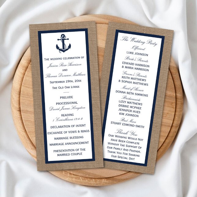 Programa De Boda De La Marina En Burlap Beach (Subido por el creador)