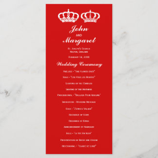 Programa de Boda de la Pareja Real Roja