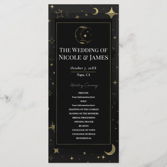Programa de Boda de las Estrellas de Luna Celestia (Anverso)