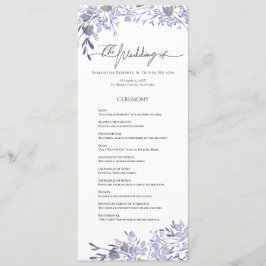 Programa de Boda de Lavanda Botánica Vintage
