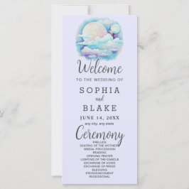 Programa de Boda de Lavanda de Estrellas Celestes