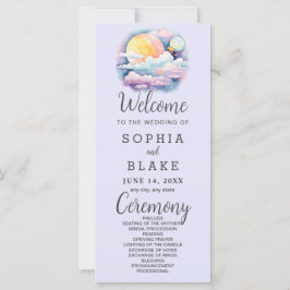 Programa de Boda de Lavanda de Estrellas Celestes