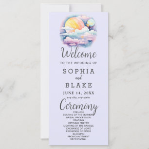 Programa de Boda de Lavanda de Estrellas Celestes 