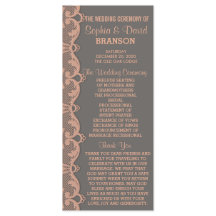 Programa de Boda de Lazo Gris Vintage de moda