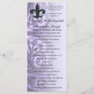 PROGRAMA DE BODA DE lilac "iron fleur de lis"