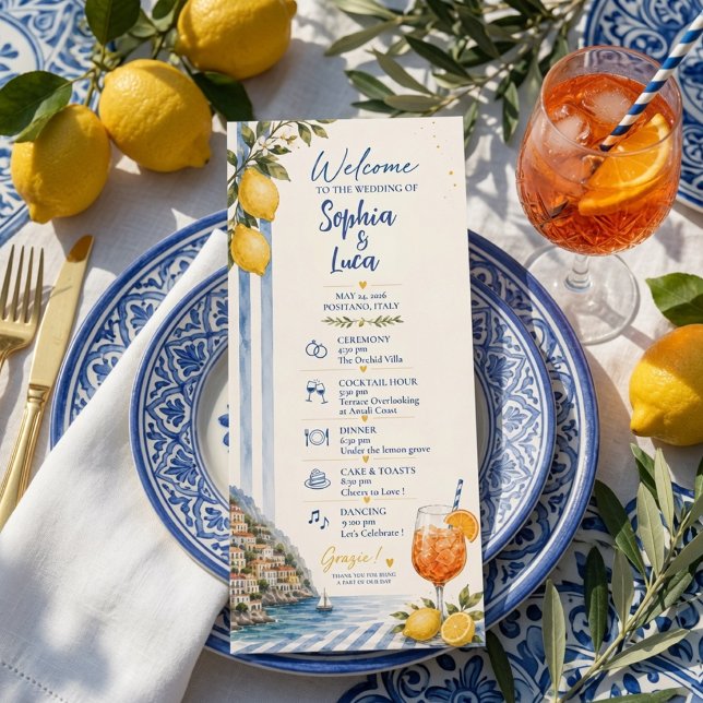 Programa de Boda de Limón Italiano Costa de Amalfi (Subido por el creador)