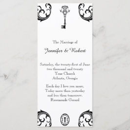 Programa de Boda de Llave Negra y Blanca