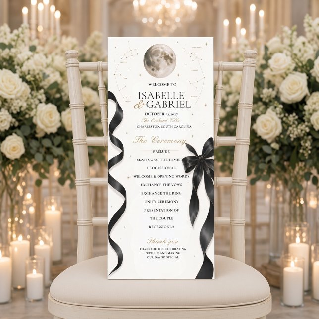 Programa de Boda de Lujo Celestial Luna con Lazo N (Subido por el creador)