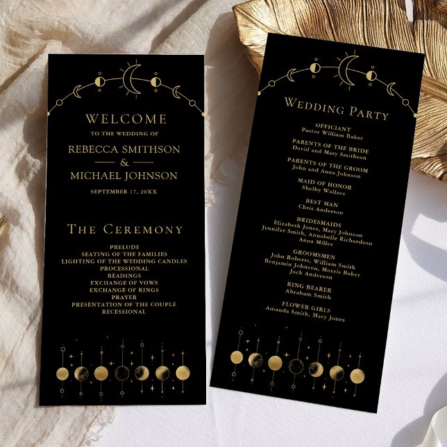 Programa de Boda de Luna Creciente de Oro Negro Ce (Subido por el creador)