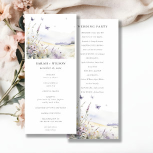 Programa de Boda de Mariposa en Campo de Flor Silv