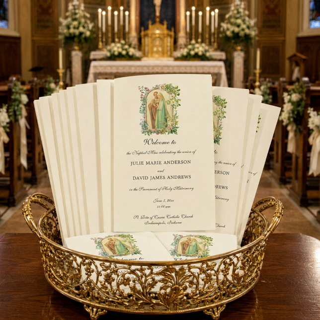 Programa de Boda de Misa Católica Latina Floral (Subido por el creador)