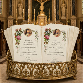 Programa de Boda de Misa Católica Tradicional Eleg