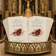 Programa de Boda de Misa Latina Católica con Flore