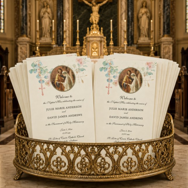 Programa de Boda de Misa Latina Católica Elegante (Subido por el creador)