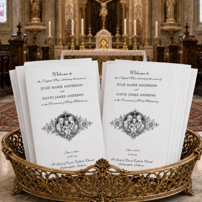 Programa de Boda de Misa Latina Católica en Blanco (Subido por el creador)