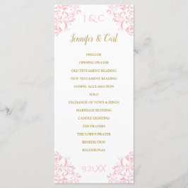 Programa de Boda de Nadine | Largo de Té (Rosa y D