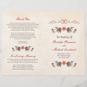 Programa de Boda de Navidades de Pino Floral Vinta