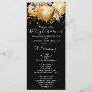 Programa de Boda de Navidades Negros Gold