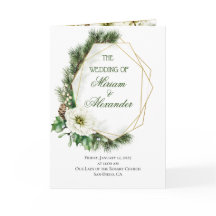 Programa de Boda de Navidades Rosas de invierno Pi