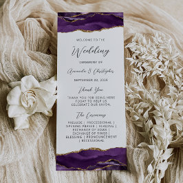 Programa de Boda de Oro Púrpura de Agate Presupues