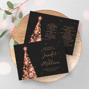 Programa de Boda de Oro Rosa de Árbol de Navidad f
