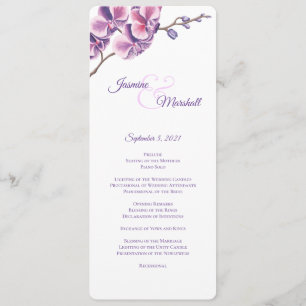 Programa de Boda de Orquídea Púrpura