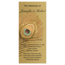 Programa de Boda de Pavo Real de Oro