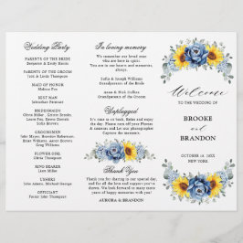 Programa de Boda de Peones de la Slate Azul Dusty