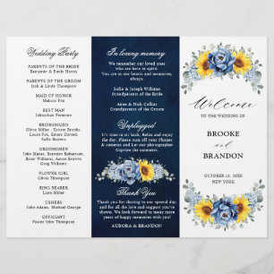 Programa de Boda de Peones de la Slate Azul Dusty 