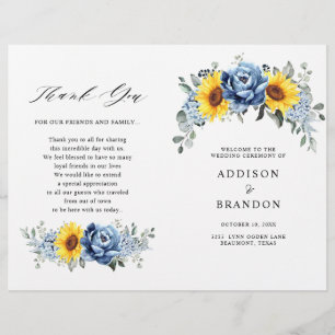 Programa de Boda de Peones de la Slate Azul Dusty
