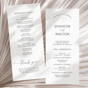 Programa de Boda de Perlas Blancas