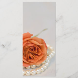 Programa de Boda de Perlas Blancas y Rosa naranja