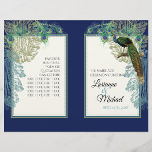 Programa de Boda de Pescado de Pavo Real Azul de l