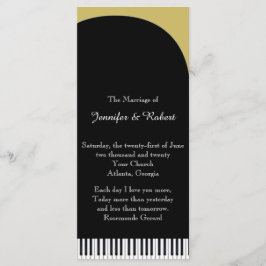 Programa de Boda de Piano Negro y Oro