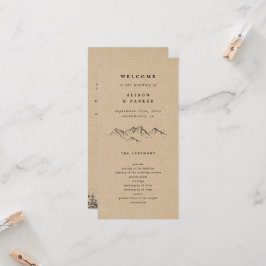Programa de Boda de Pines de las Montañas Dibujada